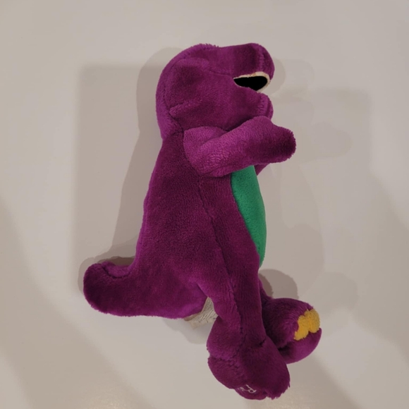 Vintage 1992 Barney the Purple Dinosaur Open Mouth Stuffed Toy Plush 10" - Picture 3 of 8